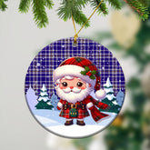 Ochterlony Tartan Christmas Ceramic Ornament - Santa Claus In Kilt Style